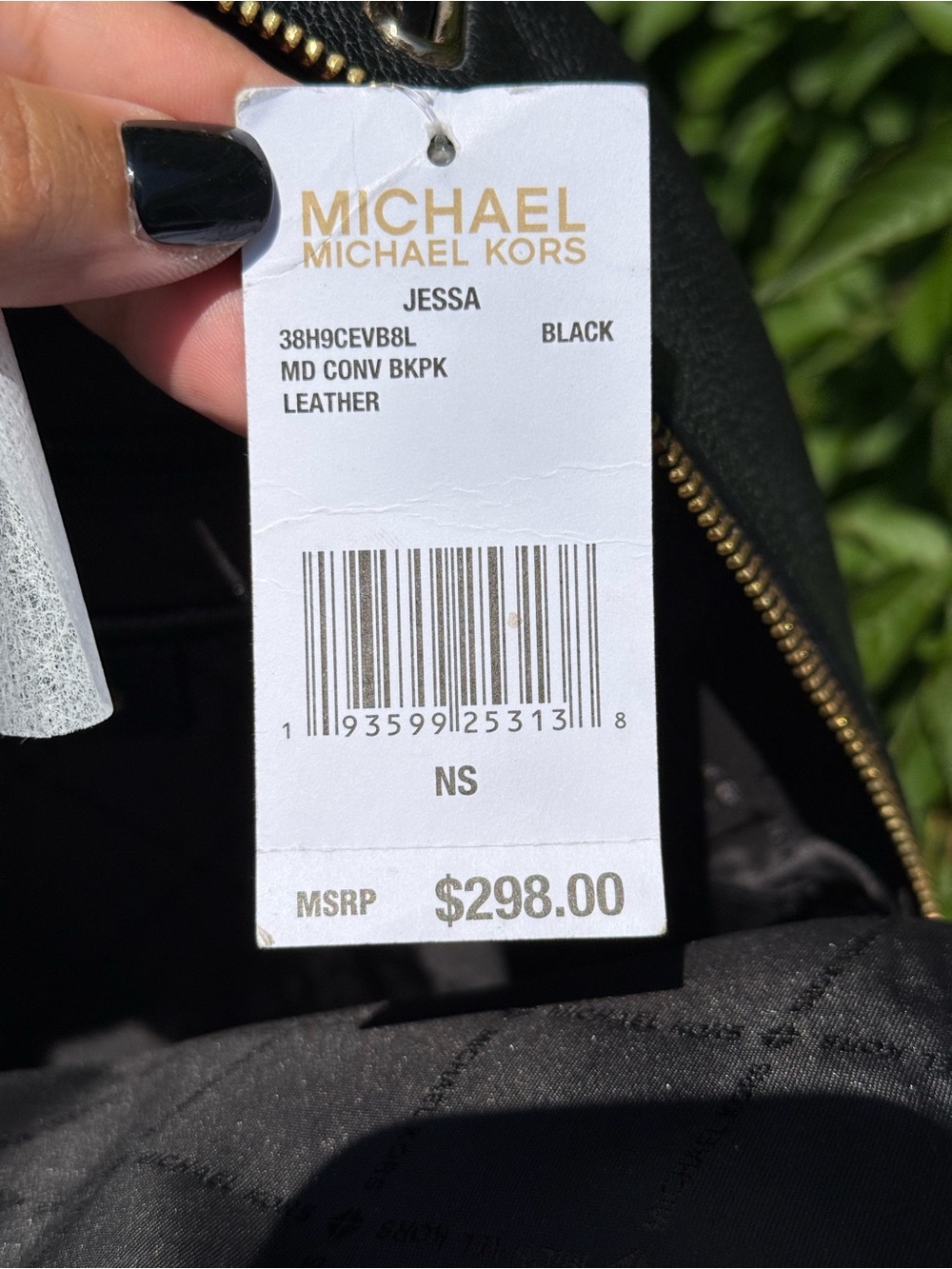 Michael Kors Black Pebbled Leather Backpack - Picture 7 of 8